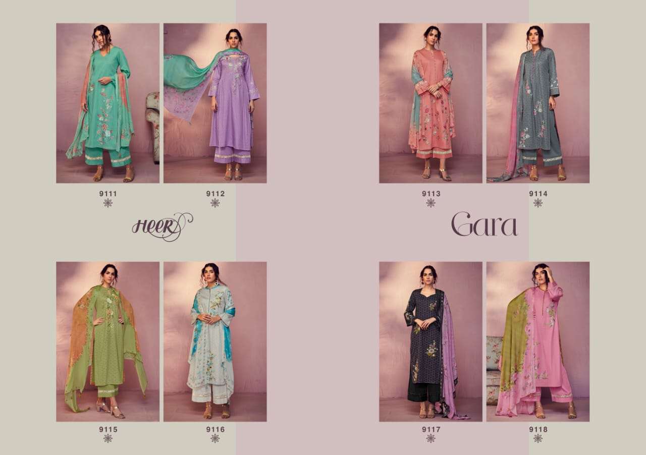 Gara Vol-3 By Kimora Fashion 9111 To 9118 Series Beautiful Stylish Suits Fancy Colorful Casual Wear & Ethnic Wear & Ready To Wear Pure Cotton Satin Dresses At Wholesale Price