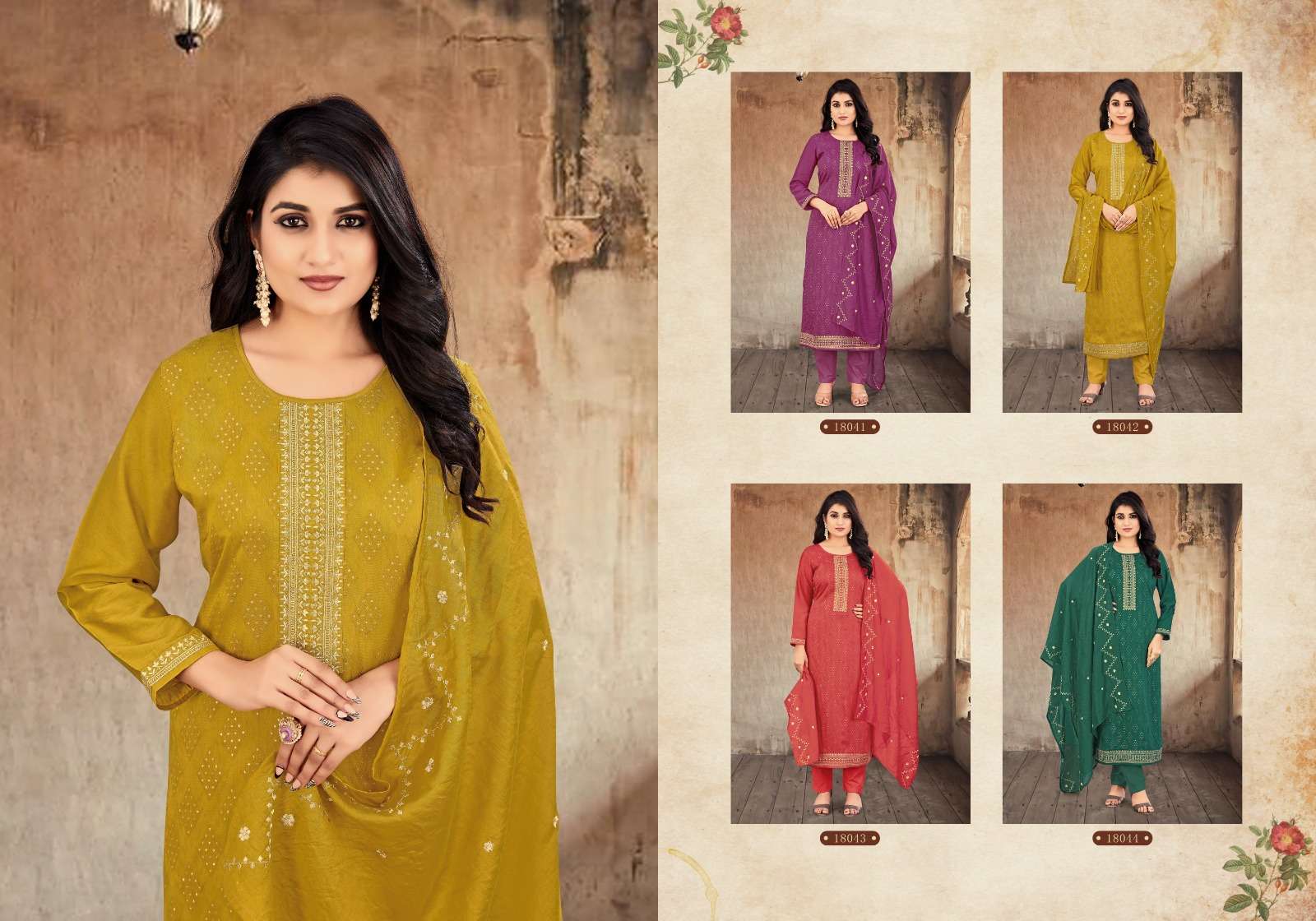 Zareena By Panch Ratna 18041 To 18044 Series Designer Suits Collection Beautiful Stylish Colorful Fancy Party Wear & Occasional Wear Viscose Jacquard Dresses At Wholesale Price