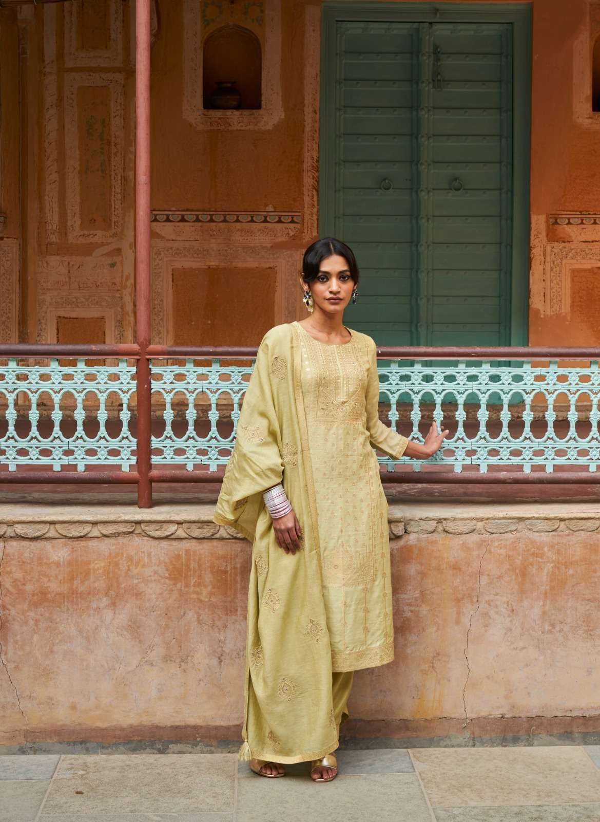 Arzoo By Four Buttons 3211 To 3216 Series Designer Festive Suits Beautiful Fancy Stylish Colorful Party Wear & Occasional Wear Linen Jacquard Dresses At Wholesale Price