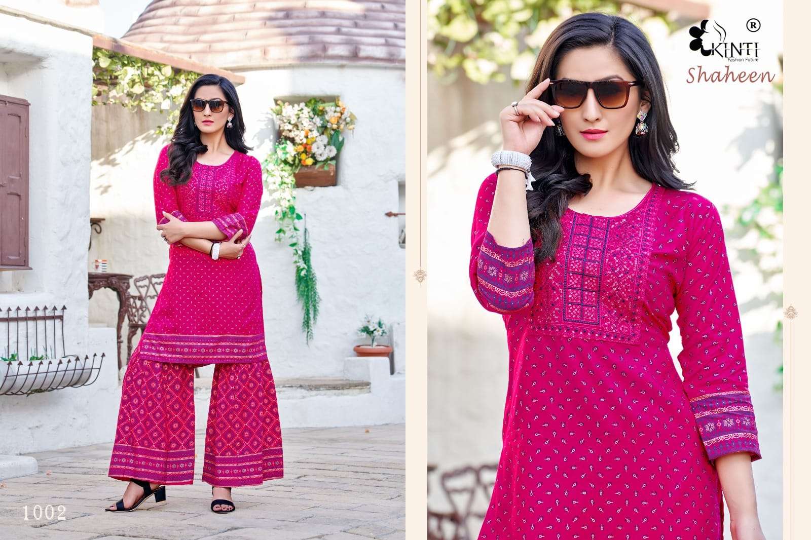 Shaheen By Kinti 1001 To 1006 Series Beautiful Stylish Fancy Colorful Casual Wear & Ethnic Wear Rayon With Work Kurtis With Bottom At Wholesale Price