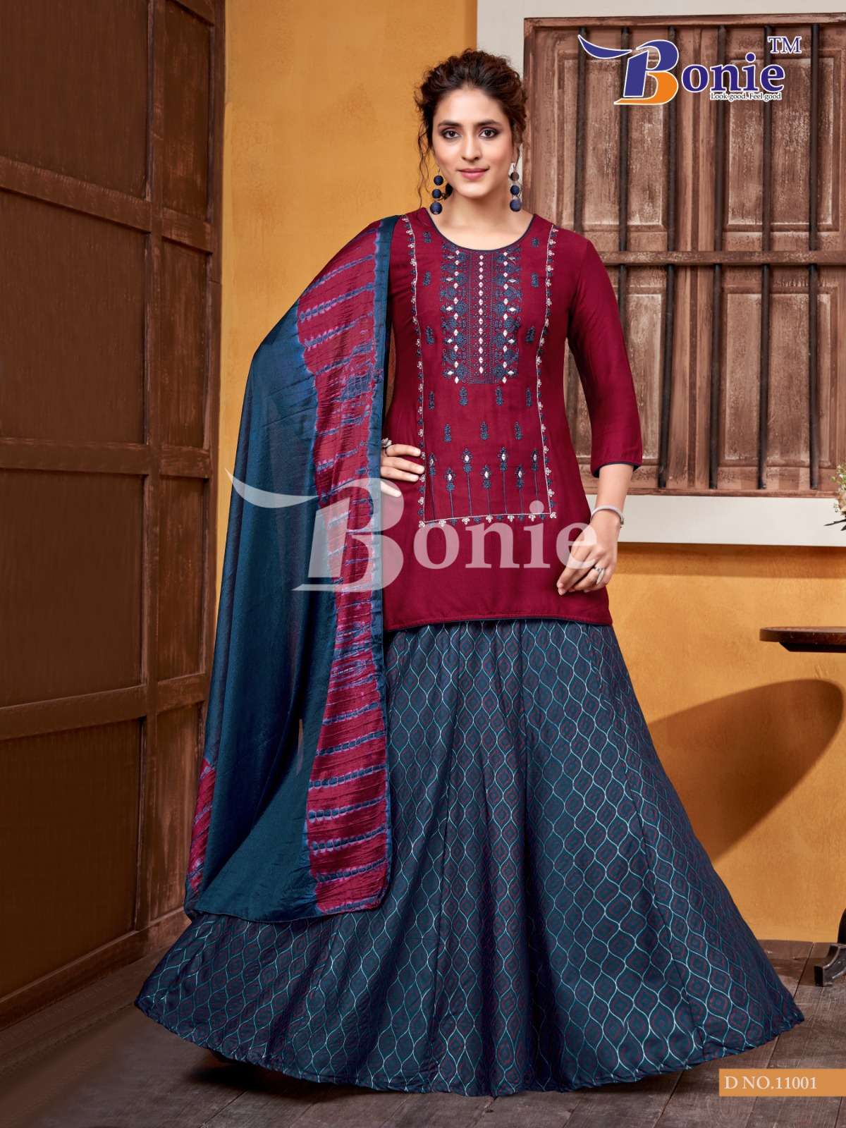Meera Vol-11 By Bonie 11001 To 11008 Series Designer Festive Suits Beautiful Fancy Stylish Colorful Party Wear & Occasional Wear Rayon Embroidered Dresses At Wholesale Price