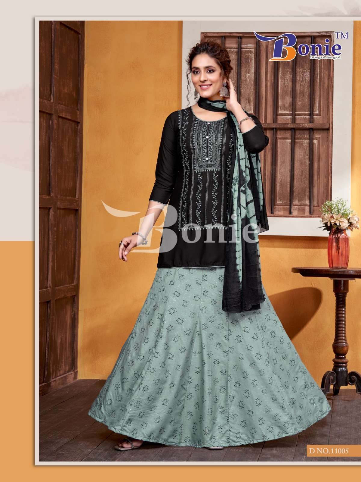 Meera Vol-11 By Bonie 11001 To 11008 Series Designer Festive Suits Beautiful Fancy Stylish Colorful Party Wear & Occasional Wear Rayon Embroidered Dresses At Wholesale Price