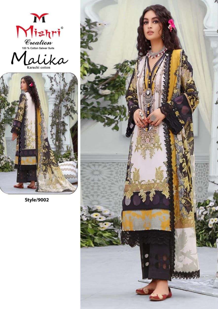 Mallika Vol-9 By Mishri 9001 To 9006 Series Beautiful Stylish Festive Suits Fancy Colorful Casual Wear & Ethnic Wear & Ready To Wear Pure Soft Cotton With Embroidery Dresses At Wholesale Price
