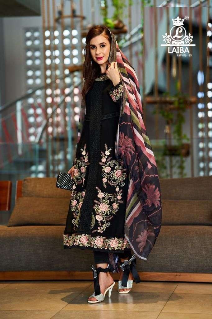 Am Vol-195 By Laiba 195-A To 195-B Series Beautiful Pakistani Suits Colorful Stylish Fancy Casual Wear & Ethnic Wear Pure Georgette Dresses At Wholesale Price
