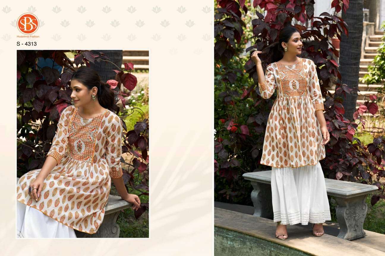 Darshita By Sbs 4310 To 4313 Series Beautiful Stylish Fancy Colorful Casual Wear & Ethnic Wear Cotton Kurtis With Bottom At Wholesale Price