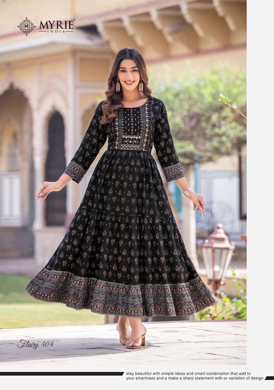 Flairy Vol-4 By Myrie 401 To 408 Series Designer Stylish Fancy Colorful Beautiful Party Wear & Ethnic Wear Collection Pure Rayon Gowns At Wholesale Price