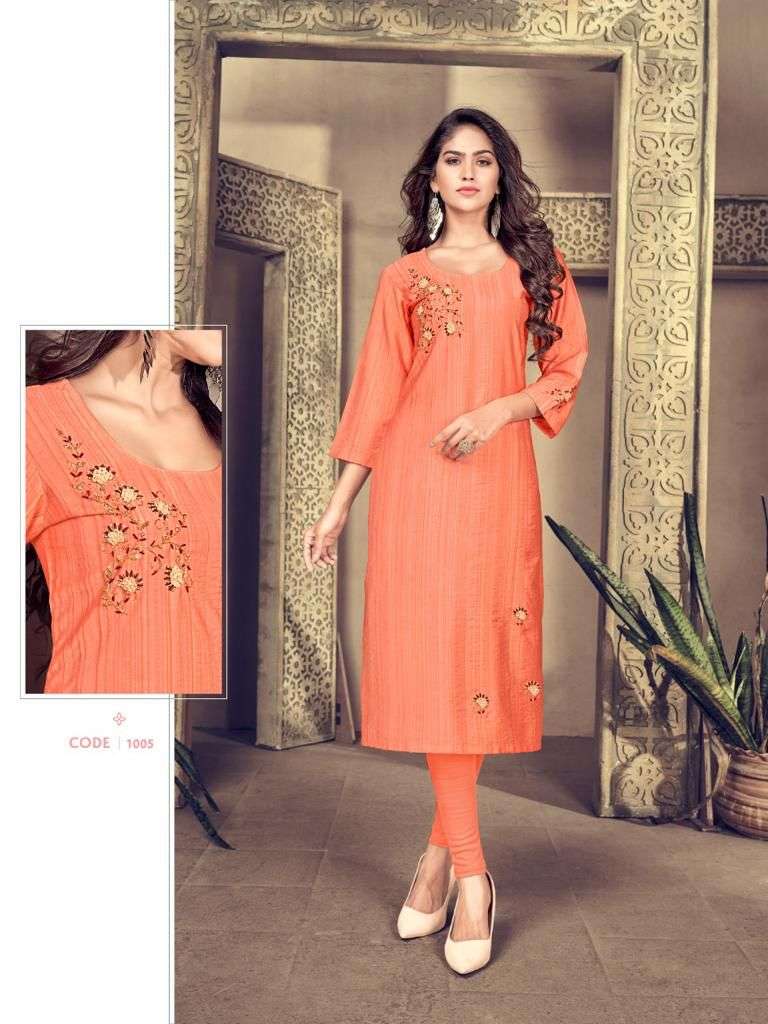 Mannat By Selesta 1001 To 1005 Series Designer Stylish Fancy Colorful Beautiful Party Wear & Ethnic Wear Collection Pure Viscose Kurtis At Wholesale Price