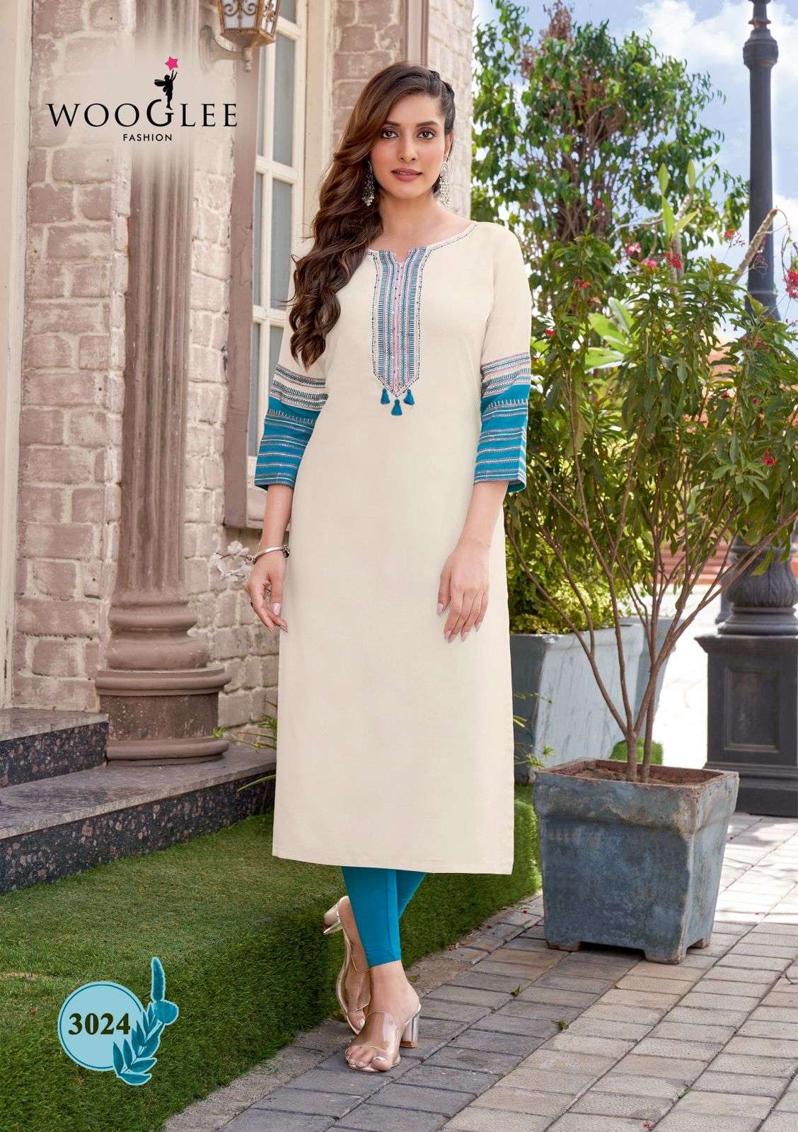 Salonee Vol-4 By Wooglee 3019 To 3024 Series Designer Stylish Fancy Colorful Beautiful Party Wear & Ethnic Wear Collection Heavy Rayon Kurtis At Wholesale Price