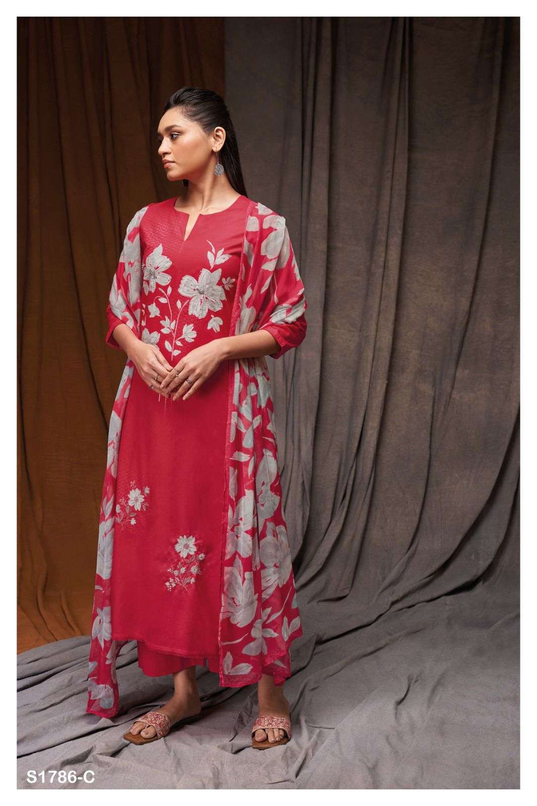 Hope-1786 By Ganga Fashion 1786-A To 1786-D Series Beautiful Stylish Festive Suits Fancy Colorful Casual Wear & Ethnic Wear & Ready To Wear Cotton Print Dresses At Wholesale Price