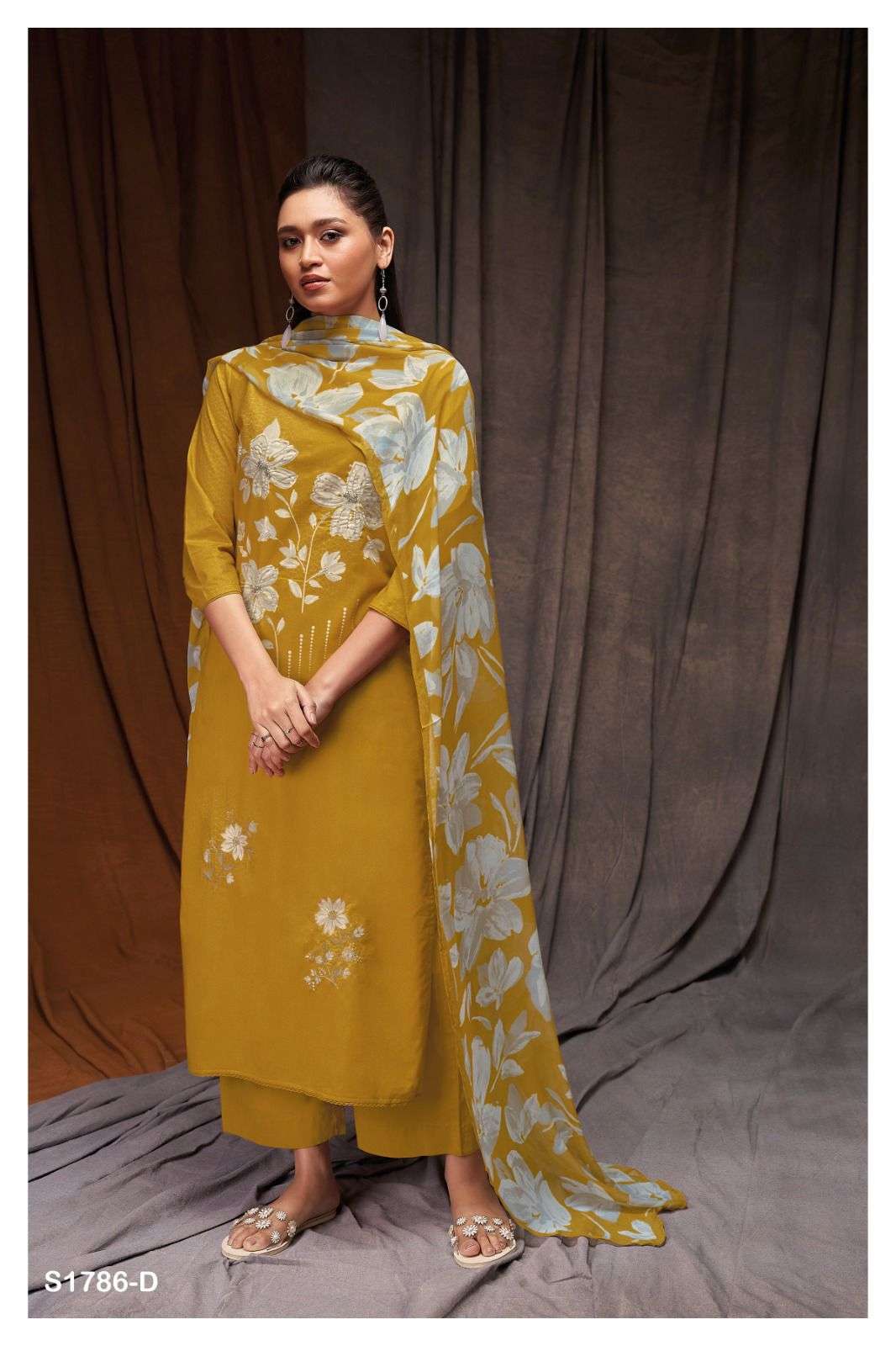 Hope-1786 By Ganga Fashion 1786-A To 1786-D Series Beautiful Stylish Festive Suits Fancy Colorful Casual Wear & Ethnic Wear & Ready To Wear Cotton Print Dresses At Wholesale Price