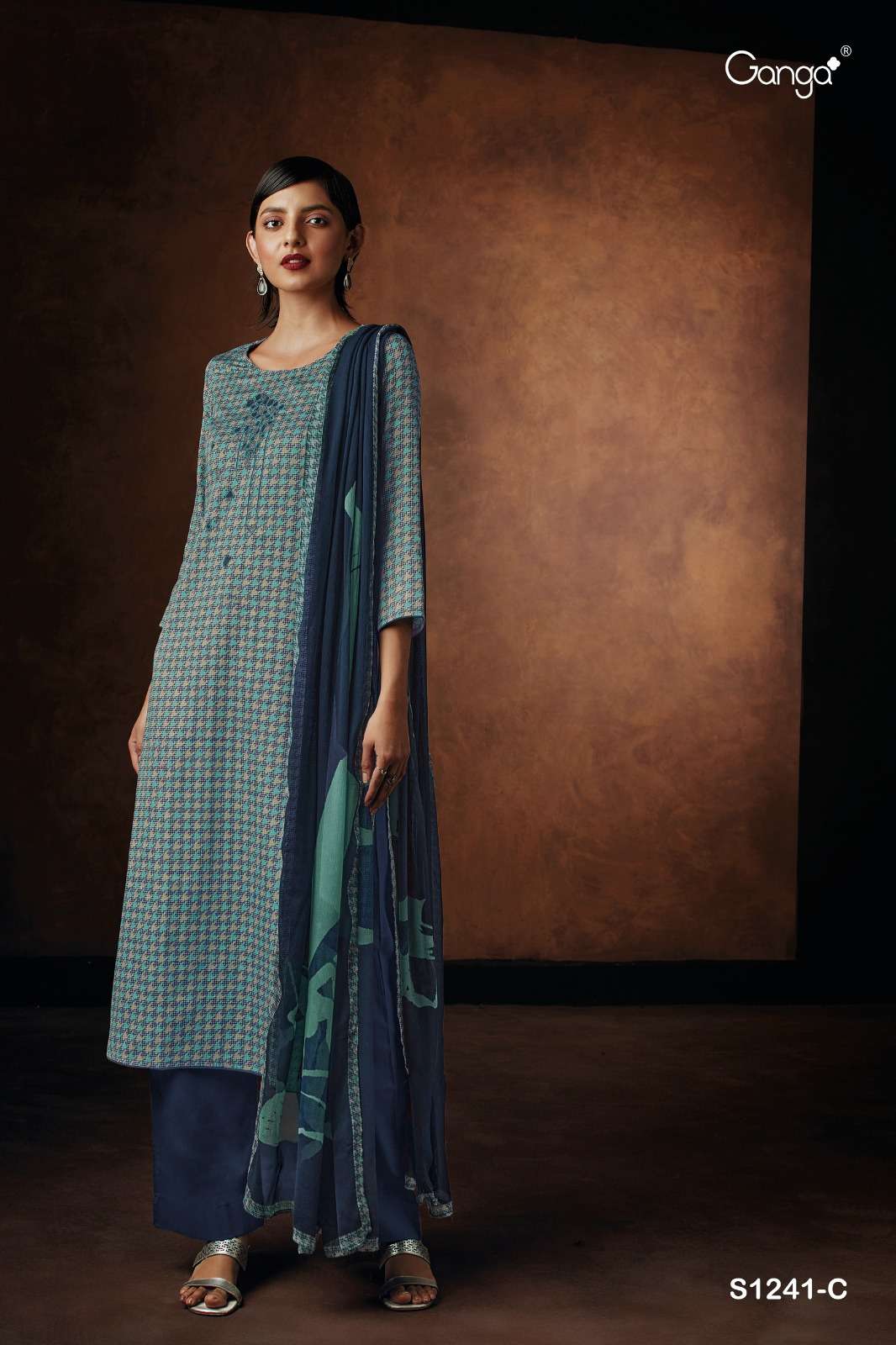 Inna-1241 By Ganga Fashion 1241-A To 1241-D Series Beautiful Stylish Festive Suits Fancy Colorful Casual Wear & Ethnic Wear & Ready To Wear Cotton Satin Dresses At Wholesale Price