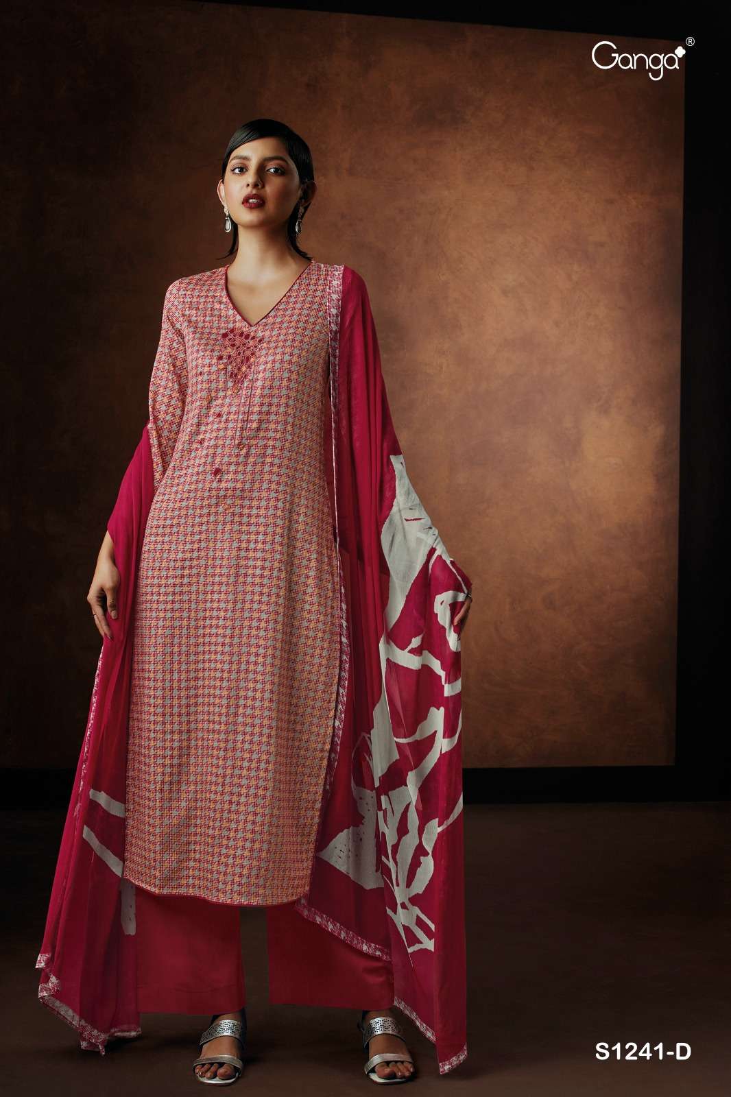 Inna-1241 By Ganga Fashion 1241-A To 1241-D Series Beautiful Stylish Festive Suits Fancy Colorful Casual Wear & Ethnic Wear & Ready To Wear Cotton Satin Dresses At Wholesale Price