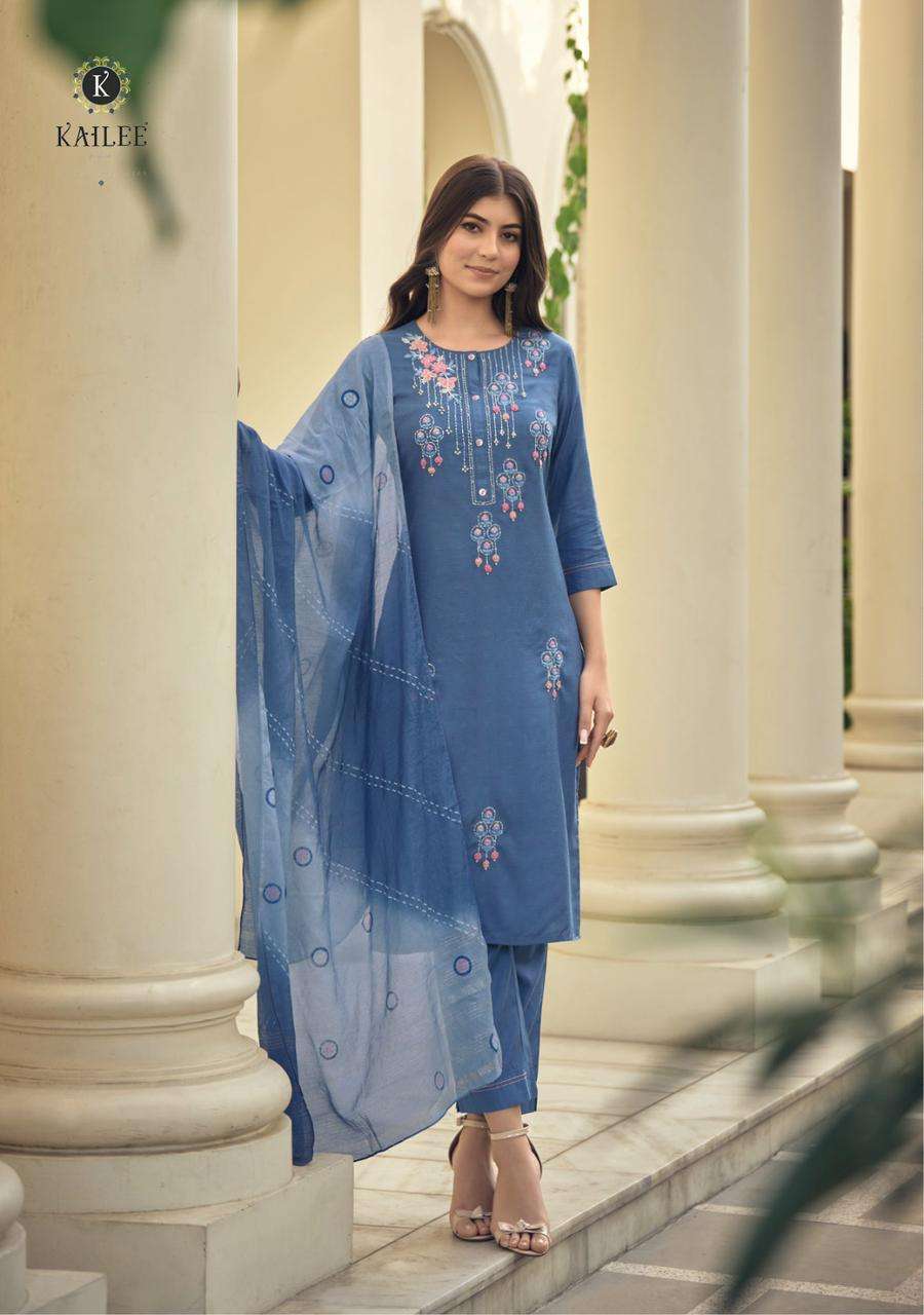 Ehsaas By Kailee 40901 To 40906 Series Beautiful Festive Suits Colorful Stylish Fancy Casual Wear & Ethnic Wear Pure Fancy With Embroidered Dresses At Wholesale Price