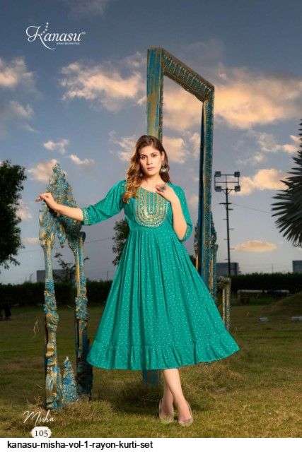 Misha By Kanasu 101 To 108 Series Designer Stylish Fancy Colorful Beautiful Party Wear & Ethnic Wear Collection Heavy Rayon Slub Kurtis At Wholesale Price