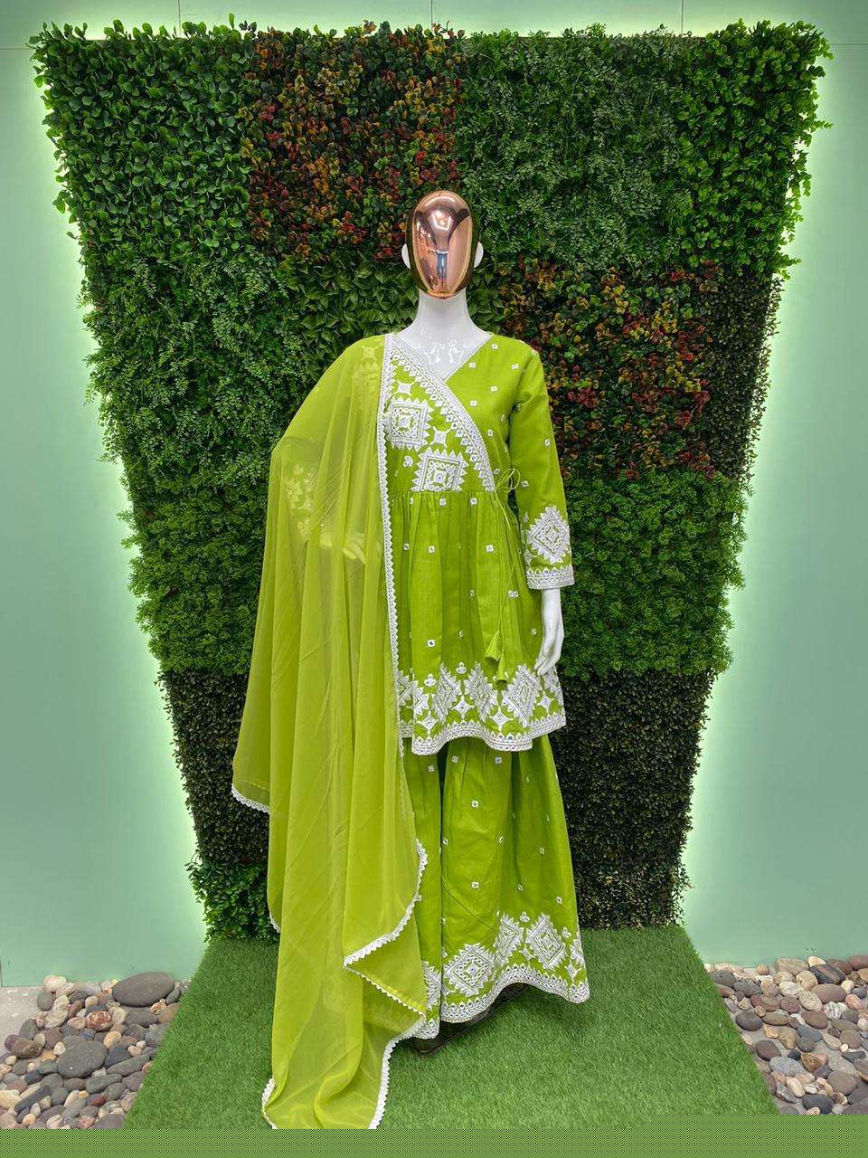 Lg-1678 By Fashid Wholesale Designer Sharara Suits Beautiful Fancy Colorful Stylish Party Wear & Occasional Wear Cotton Dresses At Wholesale Price