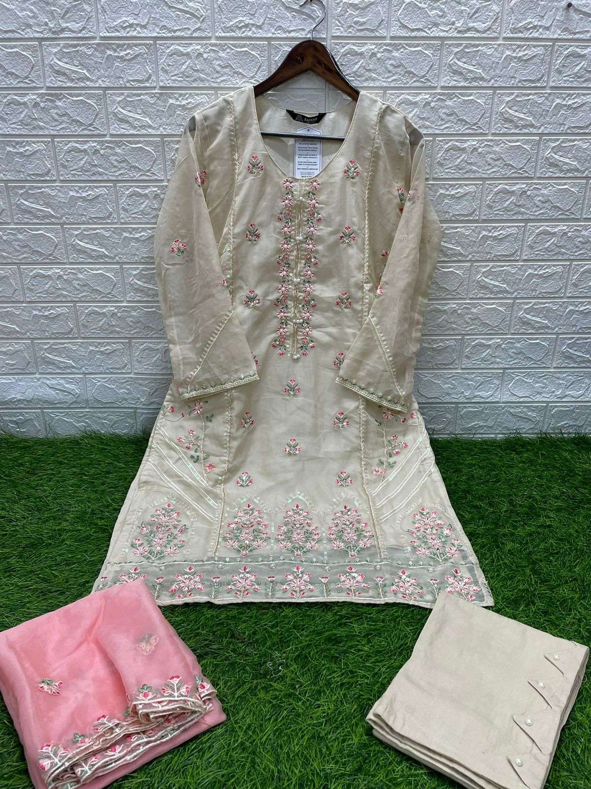 Zainab 140 Colours By Zainab Fashion 140-A To 140-C Series Beautiful Pakistani Suits Stylish Colorful Fancy Casual Wear & Ethnic Wear Heavy Organza Embroidered Dresses At Wholesale Price