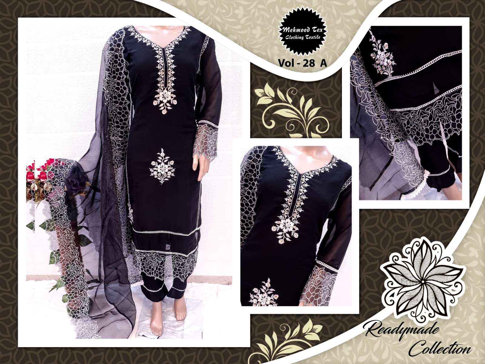Mehmood Vol-28 By Mehmood Tex 28-A To 28-B Series Beautiful Pakistani Suits Colorful Stylish Fancy Casual Wear & Ethnic Wear Faux Georgette Dresses At Wholesale Price