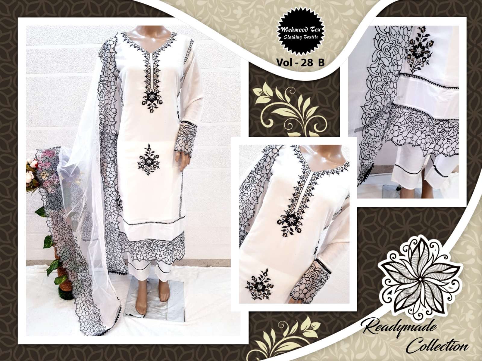 Mehmood Vol-28 By Mehmood Tex 28-A To 28-B Series Beautiful Pakistani Suits Colorful Stylish Fancy Casual Wear & Ethnic Wear Faux Georgette Dresses At Wholesale Price