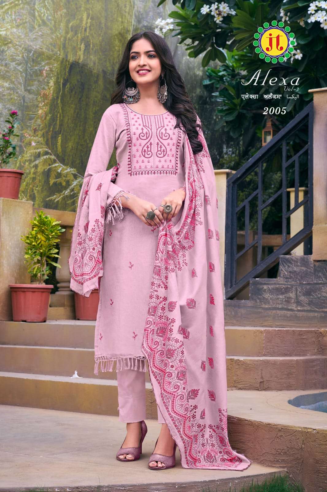 Alexa Vol-2 By JT 2001 To 2008 Series Beautiful Suits Colorful Stylish Fancy Casual Wear & Ethnic Wear Pure Cotton Dresses At Wholesale Price