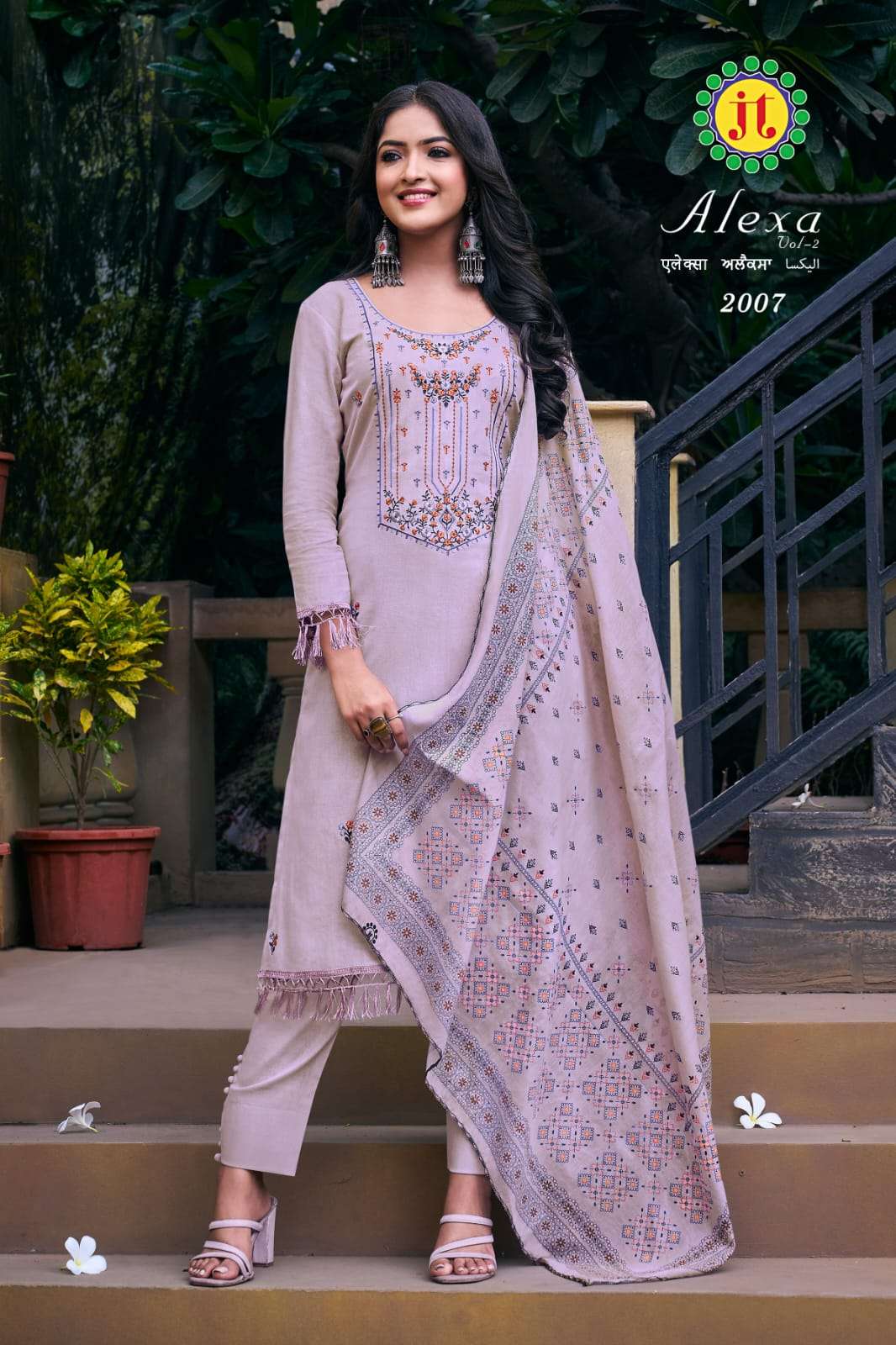 Alexa Vol-2 By JT 2001 To 2008 Series Beautiful Suits Colorful Stylish Fancy Casual Wear & Ethnic Wear Pure Cotton Dresses At Wholesale Price