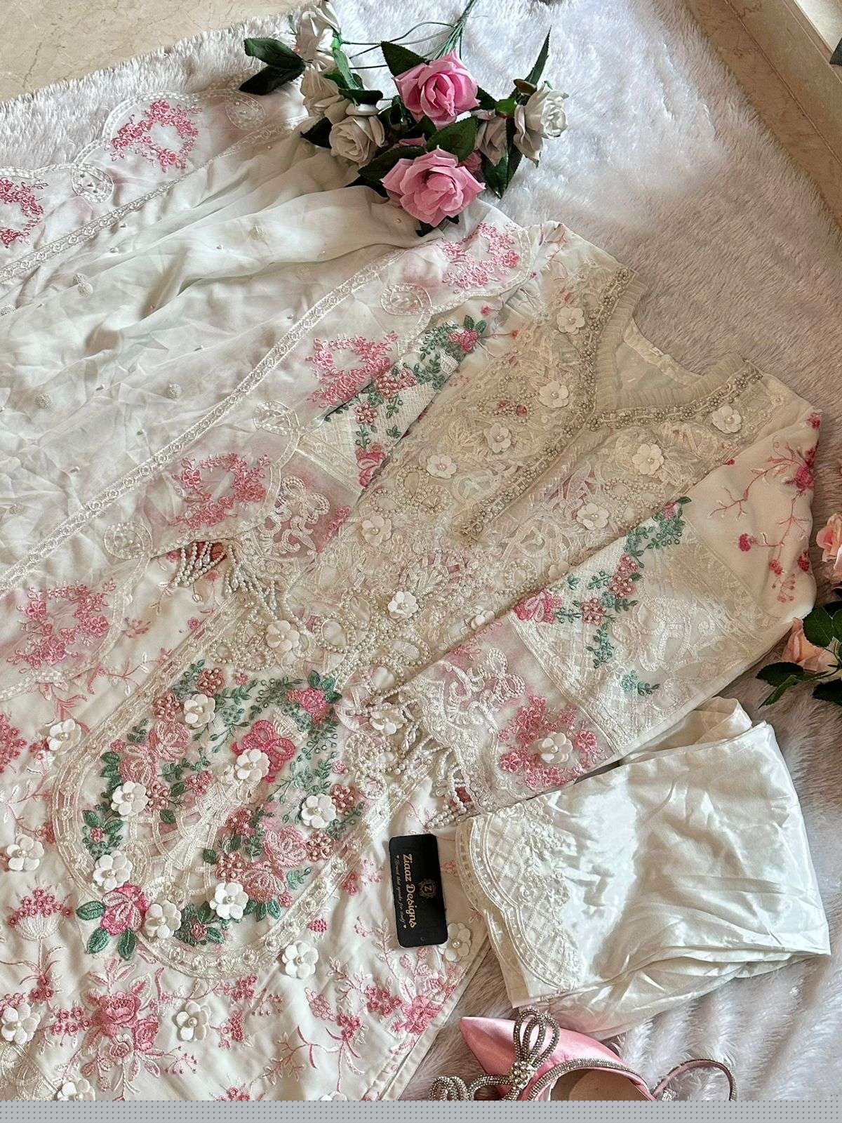 Maria.B. By Ziaaz Designs Beautiful Winter Collection Pakistani Suits Stylish Fancy Colorful Casual Wear & Ethnic Wear Georgette Embroidery Dresses At Wholesale Price