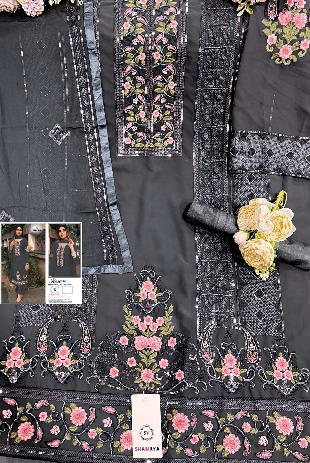 Rose S-4 Wedding Collection Vol-3 By Shanaya Fashion J To L Series Pakistani Suits Beautiful Fancy Colorful Stylish Party Wear & Occasional Wear Faux Georgette With Embroidery Dresses At Wholesale Price