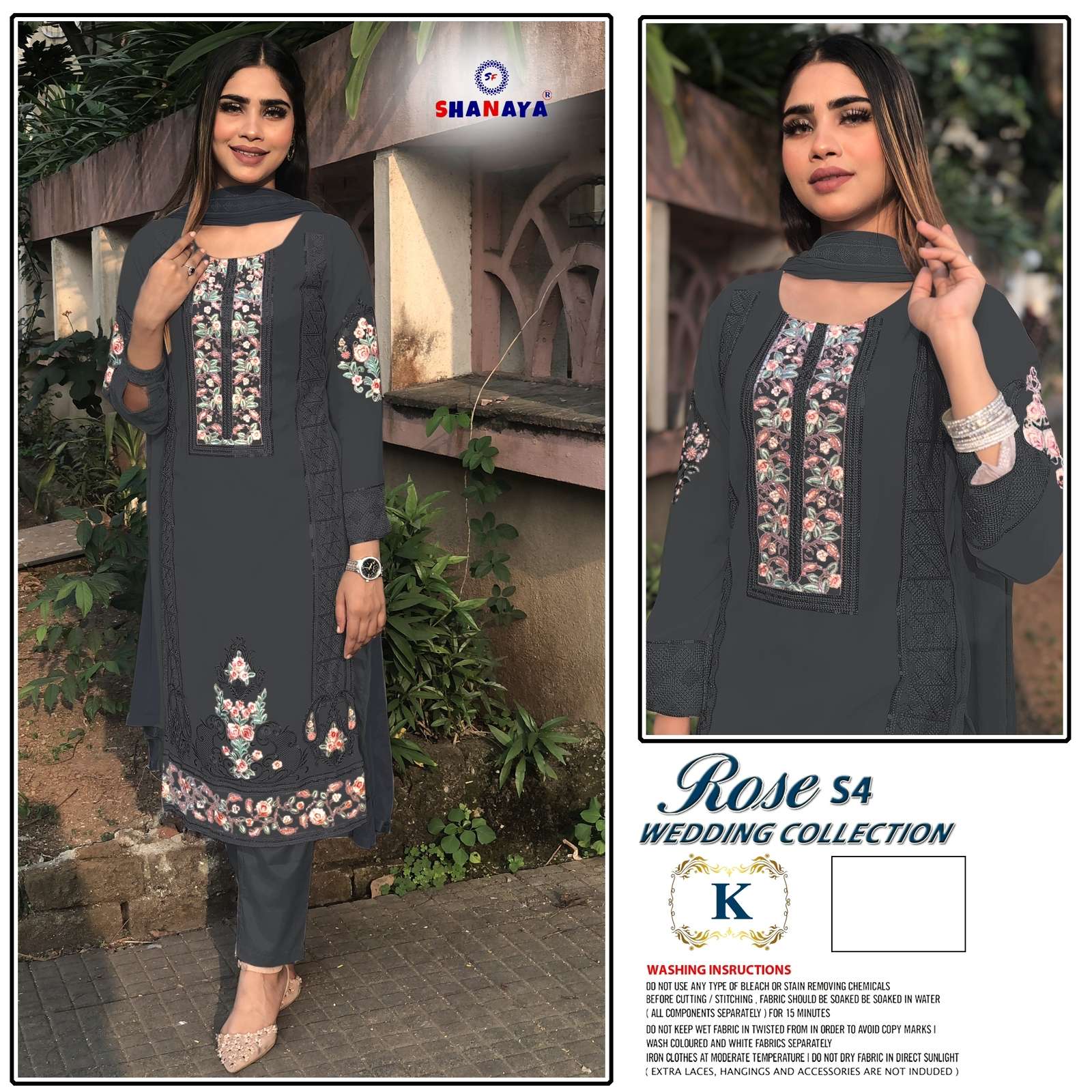 Rose S-4 Wedding Collection Vol-3 By Shanaya Fashion J To L Series Pakistani Suits Beautiful Fancy Colorful Stylish Party Wear & Occasional Wear Faux Georgette With Embroidery Dresses At Wholesale Price