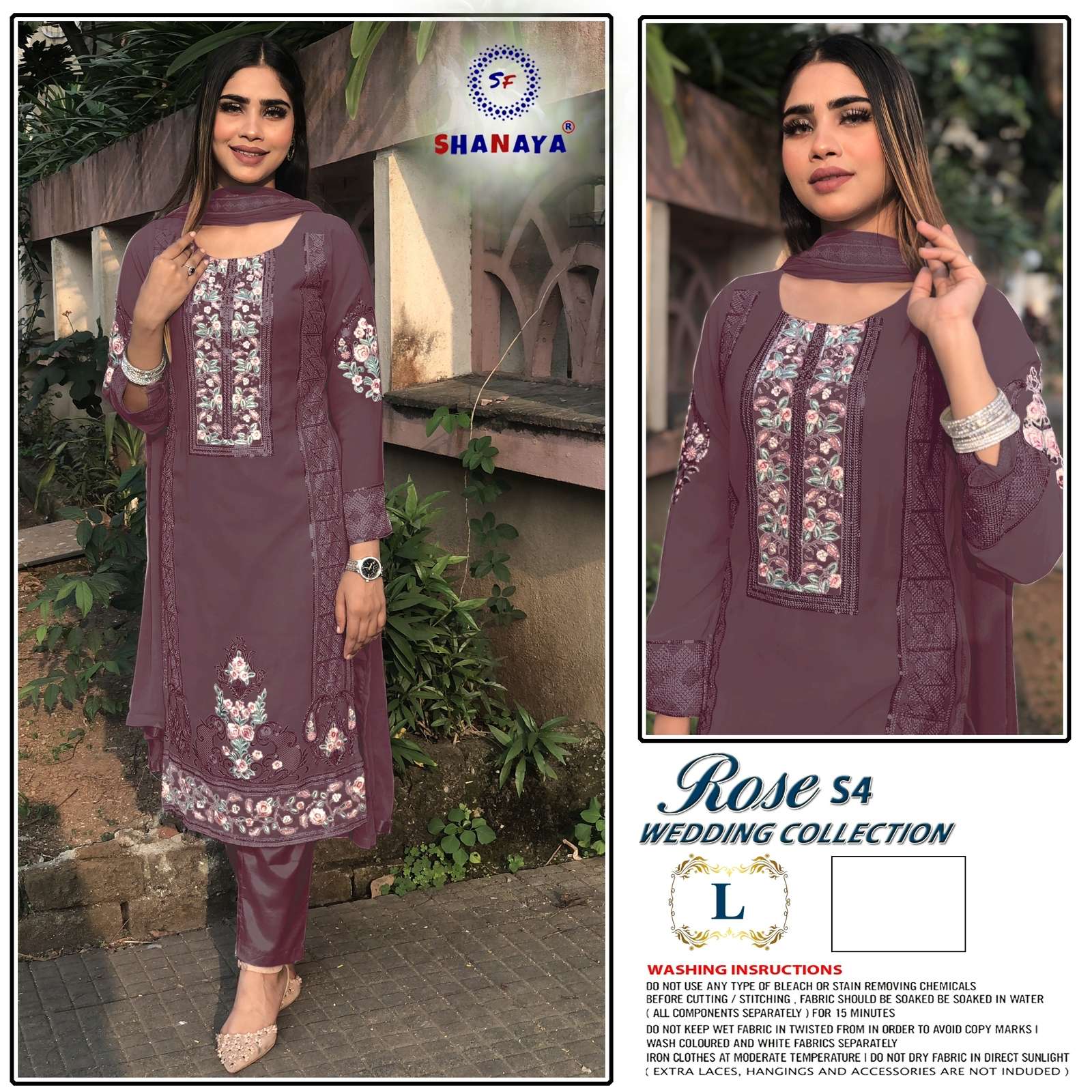 Rose S-4 Wedding Collection Vol-3 By Shanaya Fashion J To L Series Pakistani Suits Beautiful Fancy Colorful Stylish Party Wear & Occasional Wear Faux Georgette With Embroidery Dresses At Wholesale Price