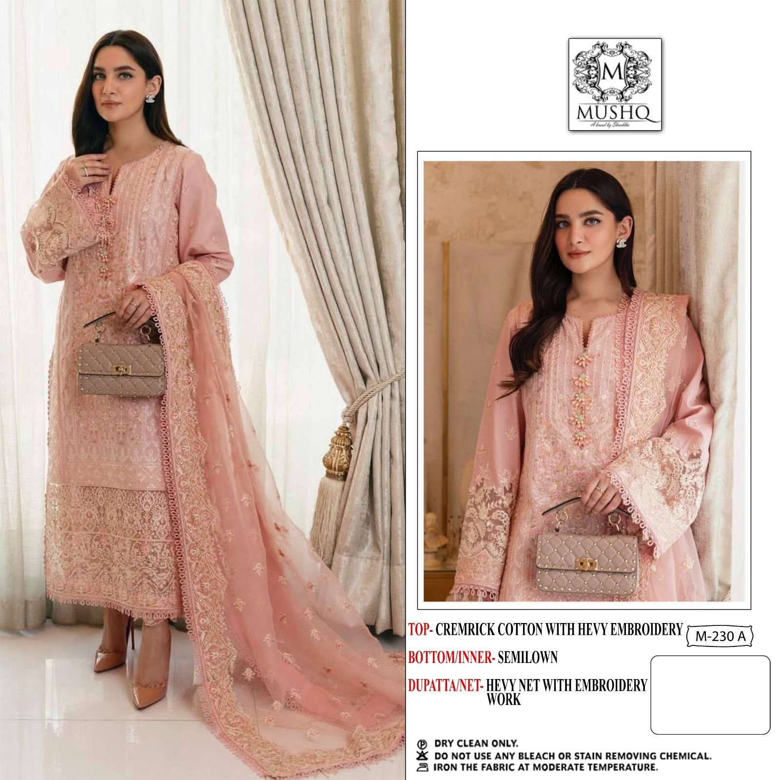 Mushq Hit Design 230 Colours By Mushq 230-A To 230-D Series Designer Festive Pakistani Suits Collection Beautiful Stylish Fancy Colorful Party Wear & Occasional Wear Pure Cotton With Embroidered Dresses At Wholesale Price