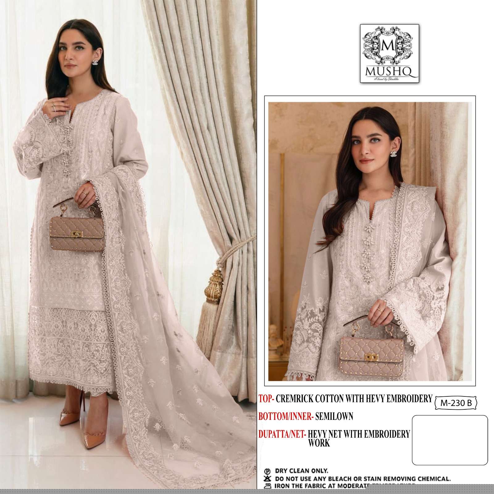 Mushq Hit Design 230 Colours By Mushq 230-A To 230-D Series Designer Festive Pakistani Suits Collection Beautiful Stylish Fancy Colorful Party Wear & Occasional Wear Pure Cotton With Embroidered Dresses At Wholesale Price