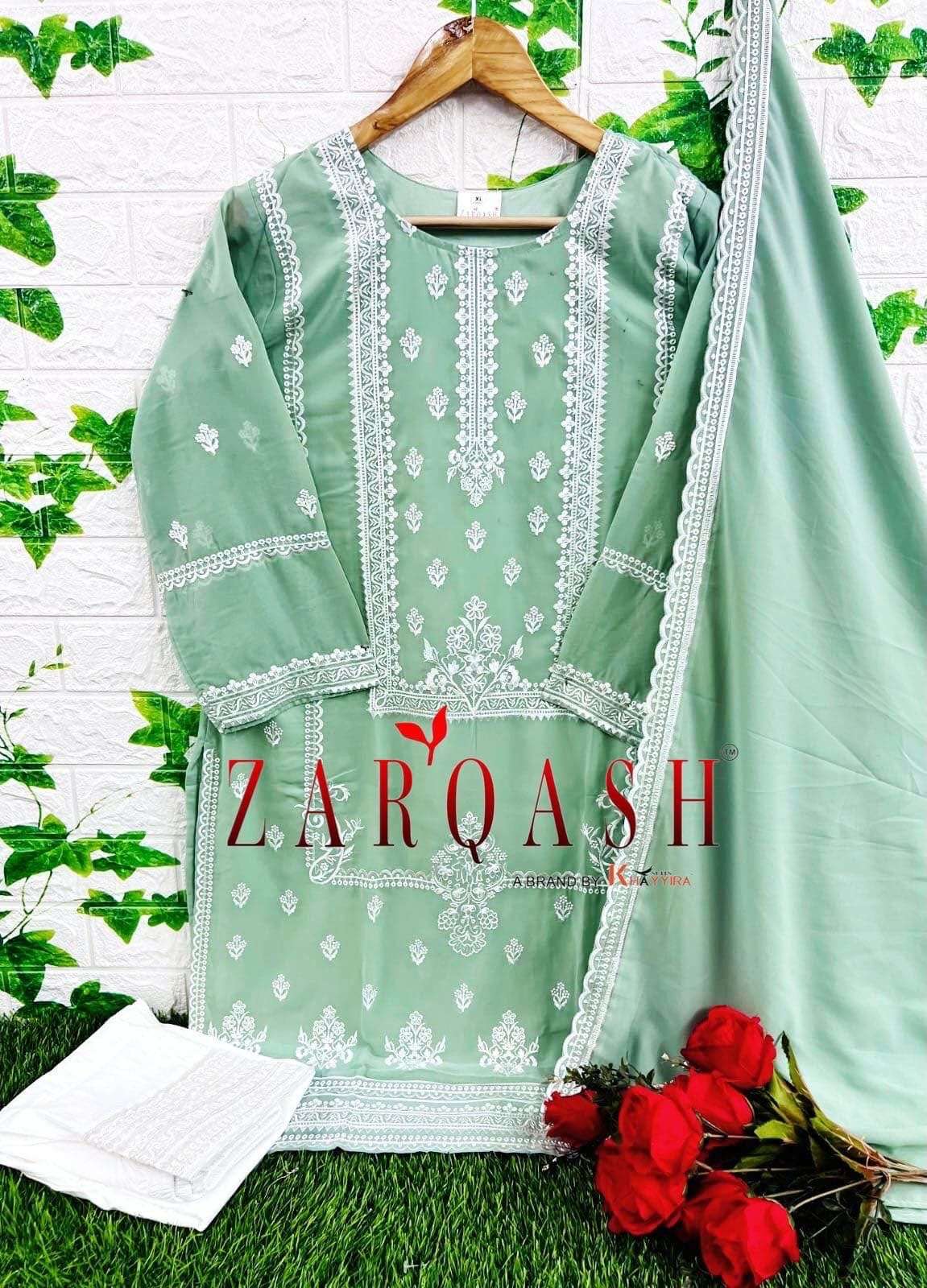 Zarqash Hit Design Z-144 Colours By Zarqash Z-144-A To Z-144-D Series Beautiful Pakistani Suits Colorful Stylish Fancy Casual Wear & Ethnic Wear Heavy Georgette Dresses At Wholesale Price