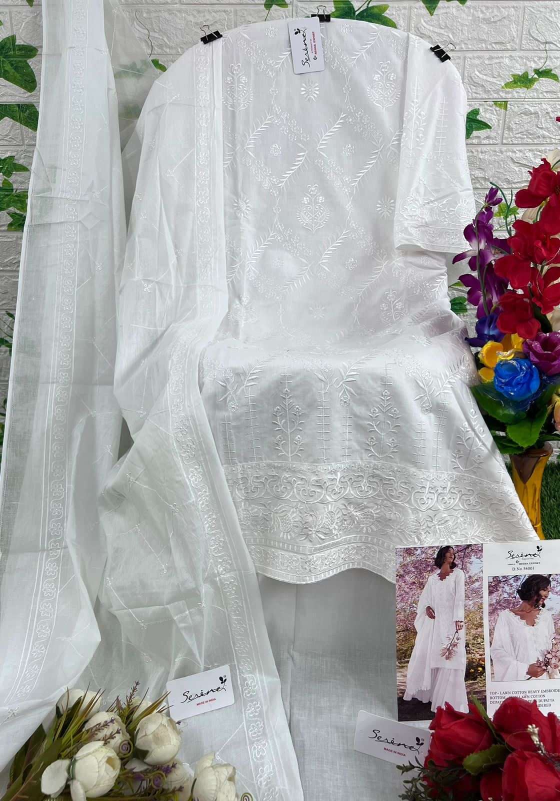 Lawnkari By Serene 65001 To 65005 Series Designer Pakistani Suits Beautiful Fancy Colorful Stylish Party Wear & Occasional Wear Lawn Cotton Embroidered Dresses At Wholesale Price