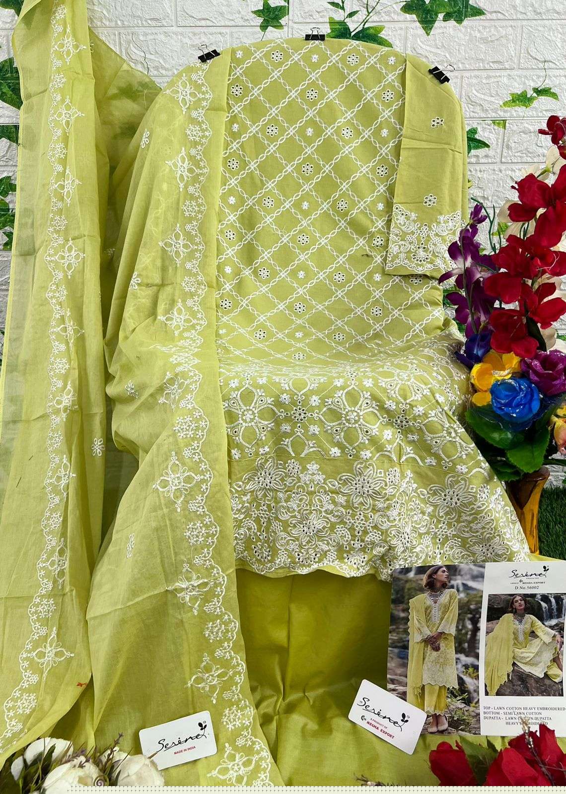 Lawnkari By Serene 65001 To 65005 Series Designer Pakistani Suits Beautiful Fancy Colorful Stylish Party Wear & Occasional Wear Lawn Cotton Embroidered Dresses At Wholesale Price
