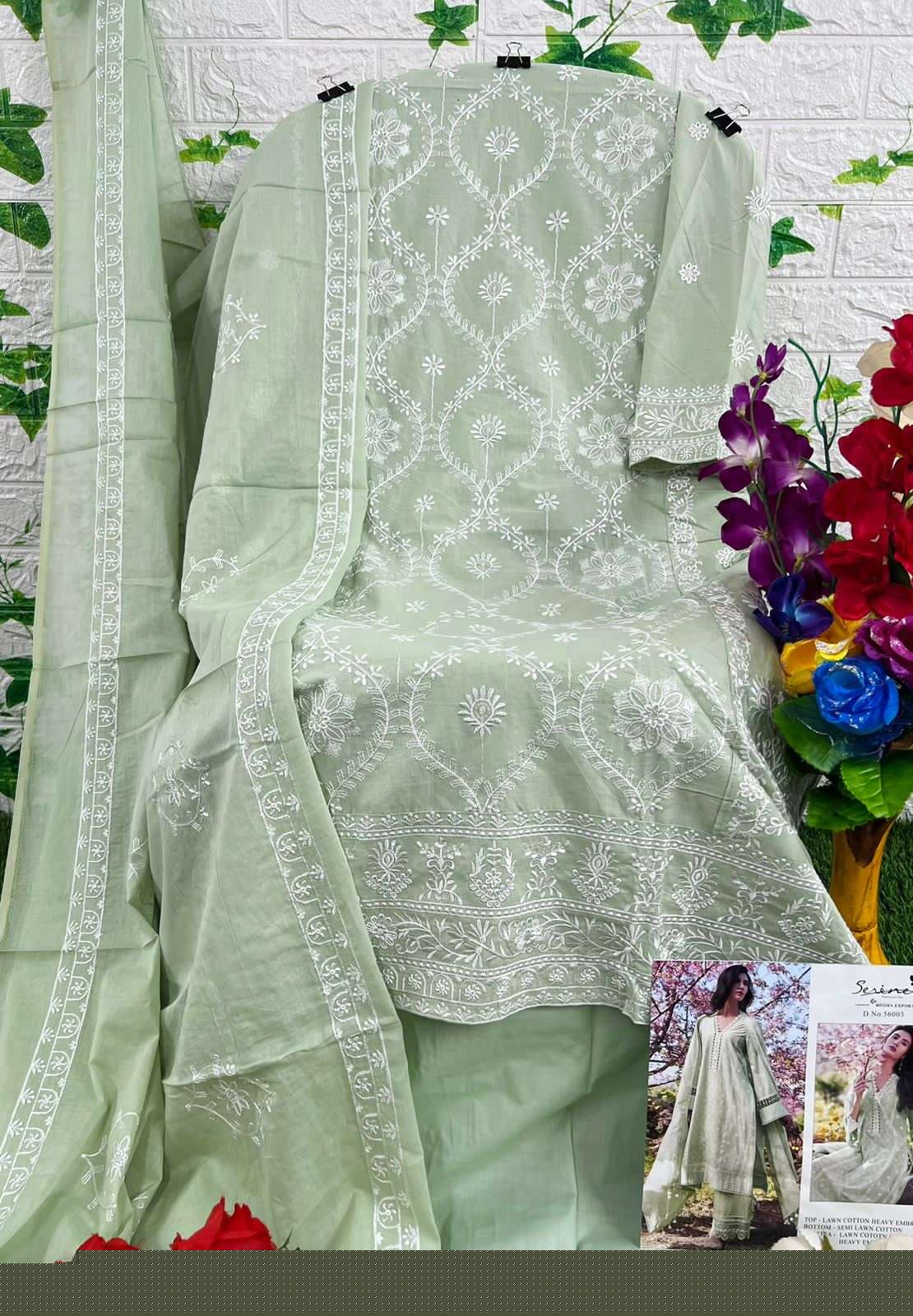 Lawnkari By Serene 65001 To 65005 Series Designer Pakistani Suits Beautiful Fancy Colorful Stylish Party Wear & Occasional Wear Lawn Cotton Embroidered Dresses At Wholesale Price