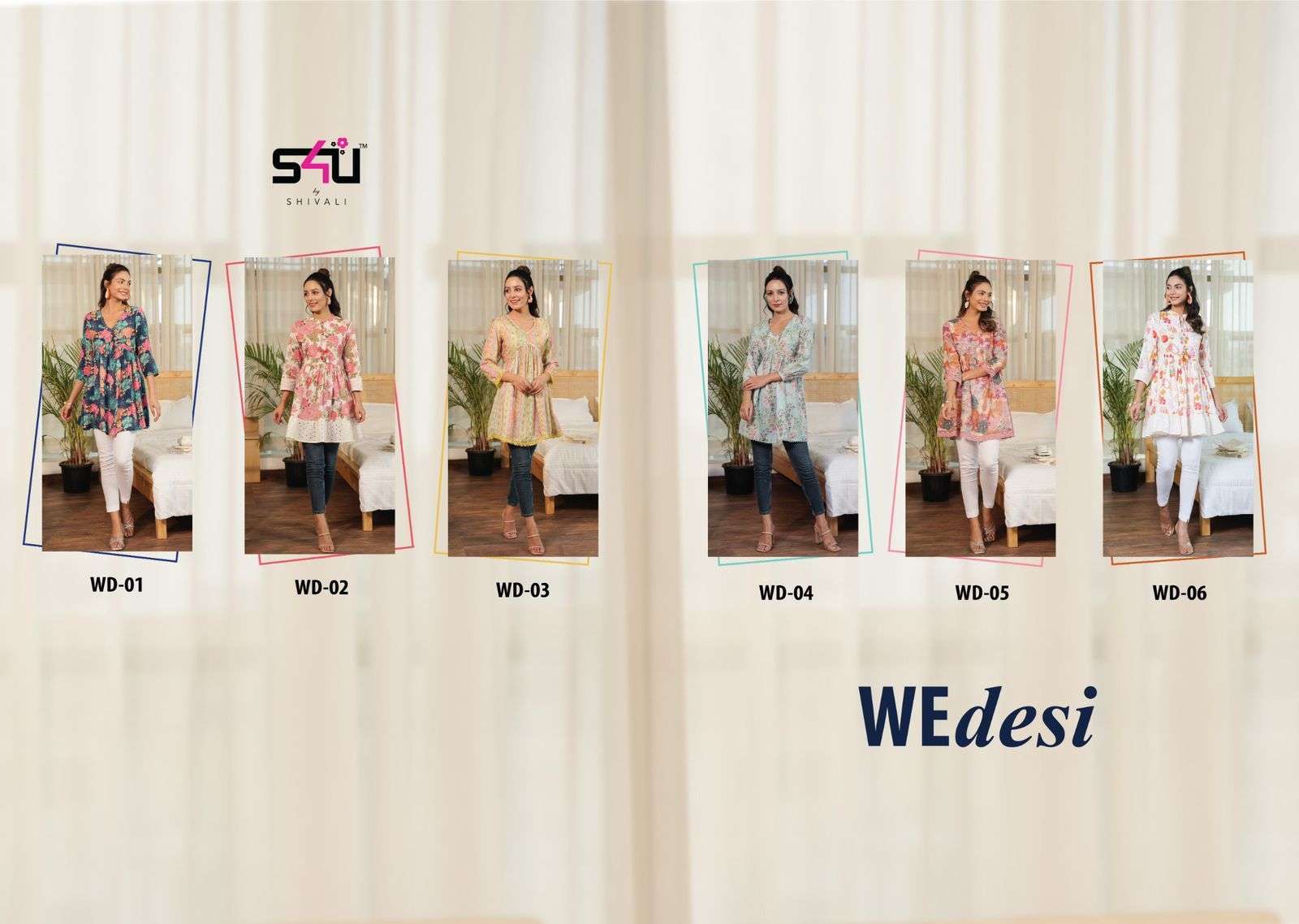 Wedesi By S4U Fashion 01 To 06 Series Designer Stylish Fancy Colorful Beautiful Party Wear & Ethnic Wear Collection Cotton Rayon Tops At Wholesale Price