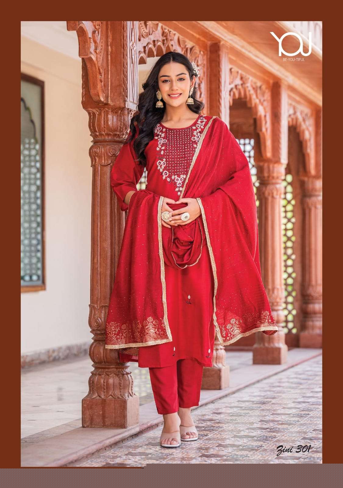 Zini Vol-3 By You 301 To 306 Series Beautiful Winter Collection Suits Stylish Fancy Colorful Casual Wear & Ethnic Wear Silk Chanderi Dresses At Wholesale Price