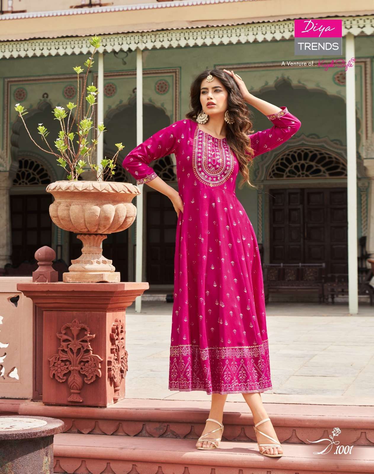 Lakme Vol-1 By Diya Trends 1001 To 1008 Series Designer Stylish Fancy Colorful Beautiful Party Wear & Ethnic Wear Collection Rayon Embroidered Gown At Wholesale Price