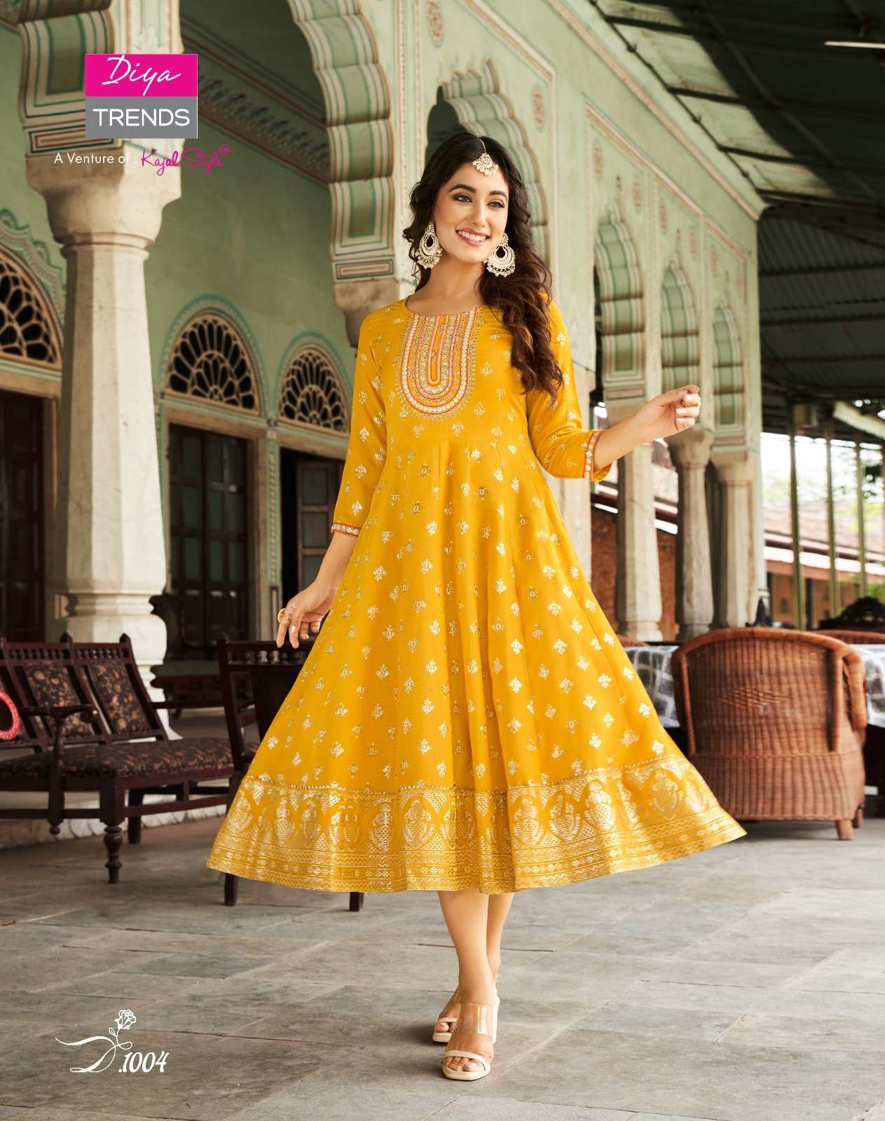 Lakme Vol-1 By Diya Trends 1001 To 1008 Series Designer Stylish Fancy Colorful Beautiful Party Wear & Ethnic Wear Collection Rayon Embroidered Gown At Wholesale Price