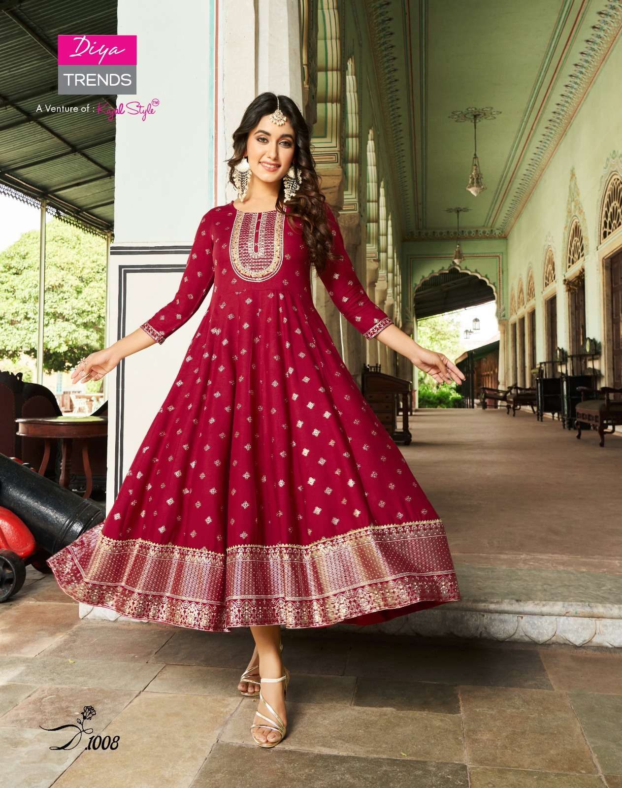 Lakme Vol-1 By Diya Trends 1001 To 1008 Series Designer Stylish Fancy Colorful Beautiful Party Wear & Ethnic Wear Collection Rayon Embroidered Gown At Wholesale Price