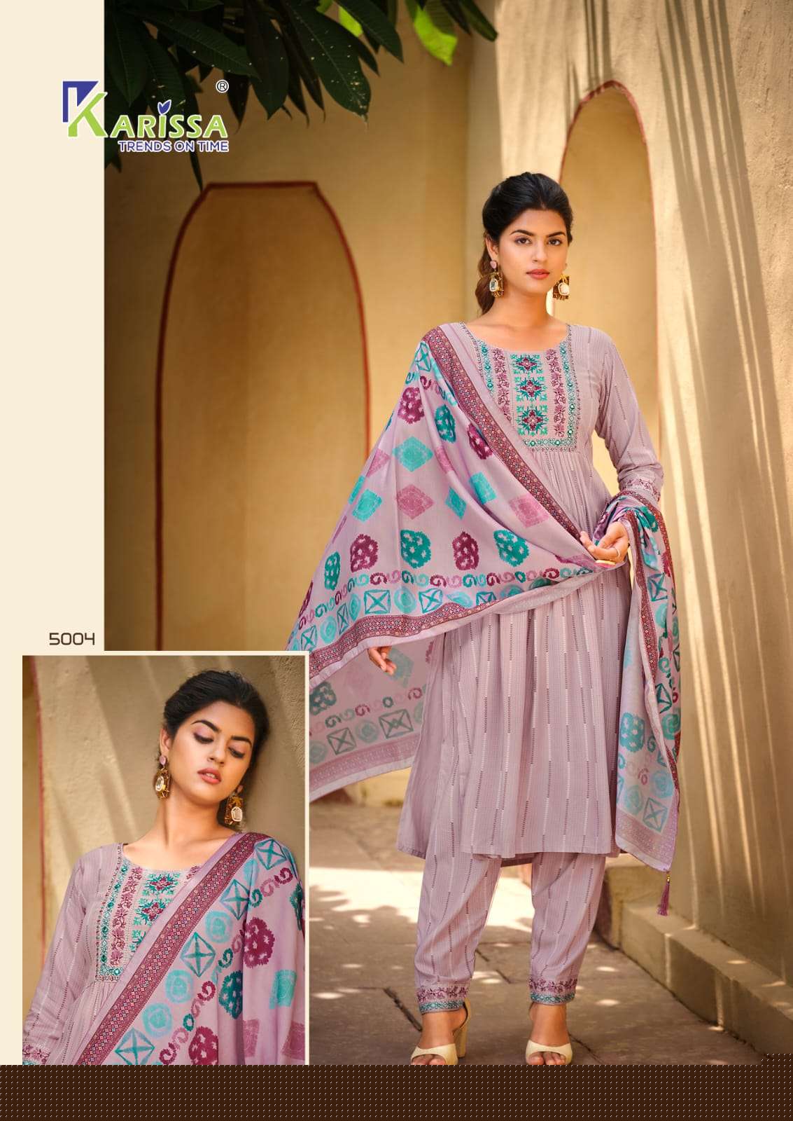 Gulmohar Vol-2 By Karissa 5001 To 5006 Series Beautiful Winter Collection Suits Stylish Fancy Colorful Casual Wear & Ethnic Wear Rayon Print Dresses At Wholesale Price