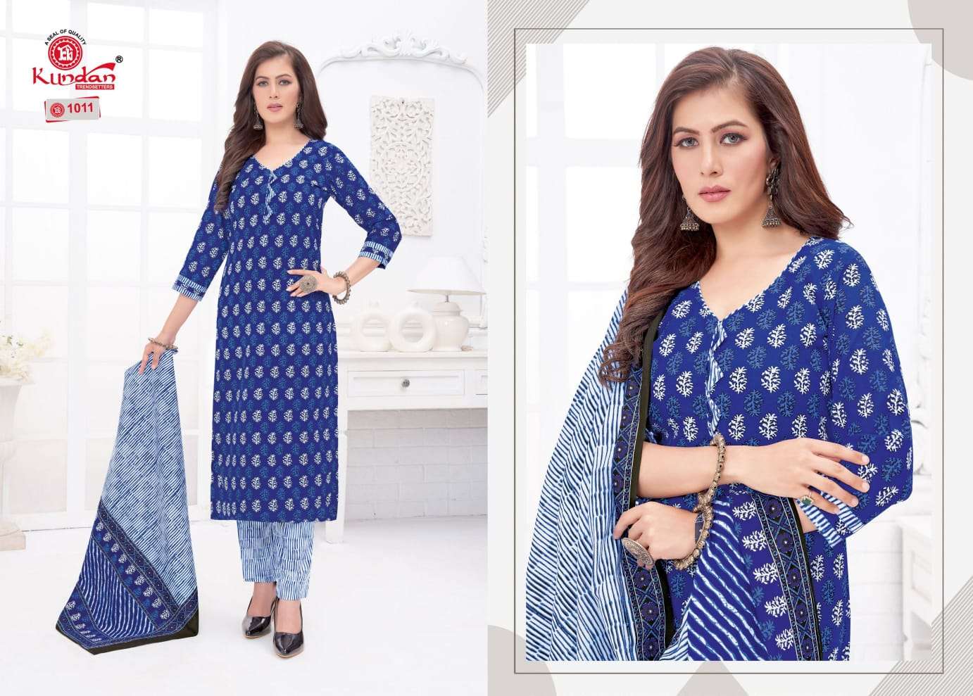 Tulip Vol-1 By Kundan 1001 To 1012 Series Beautiful Suits Colorful Stylish Fancy Casual Wear & Ethnic Wear Pure Cotton Dresses At Wholesale Price