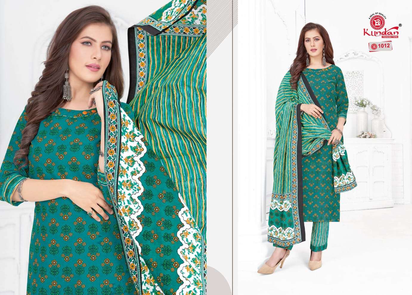 Tulip Vol-1 By Kundan 1001 To 1012 Series Beautiful Suits Colorful Stylish Fancy Casual Wear & Ethnic Wear Pure Cotton Dresses At Wholesale Price