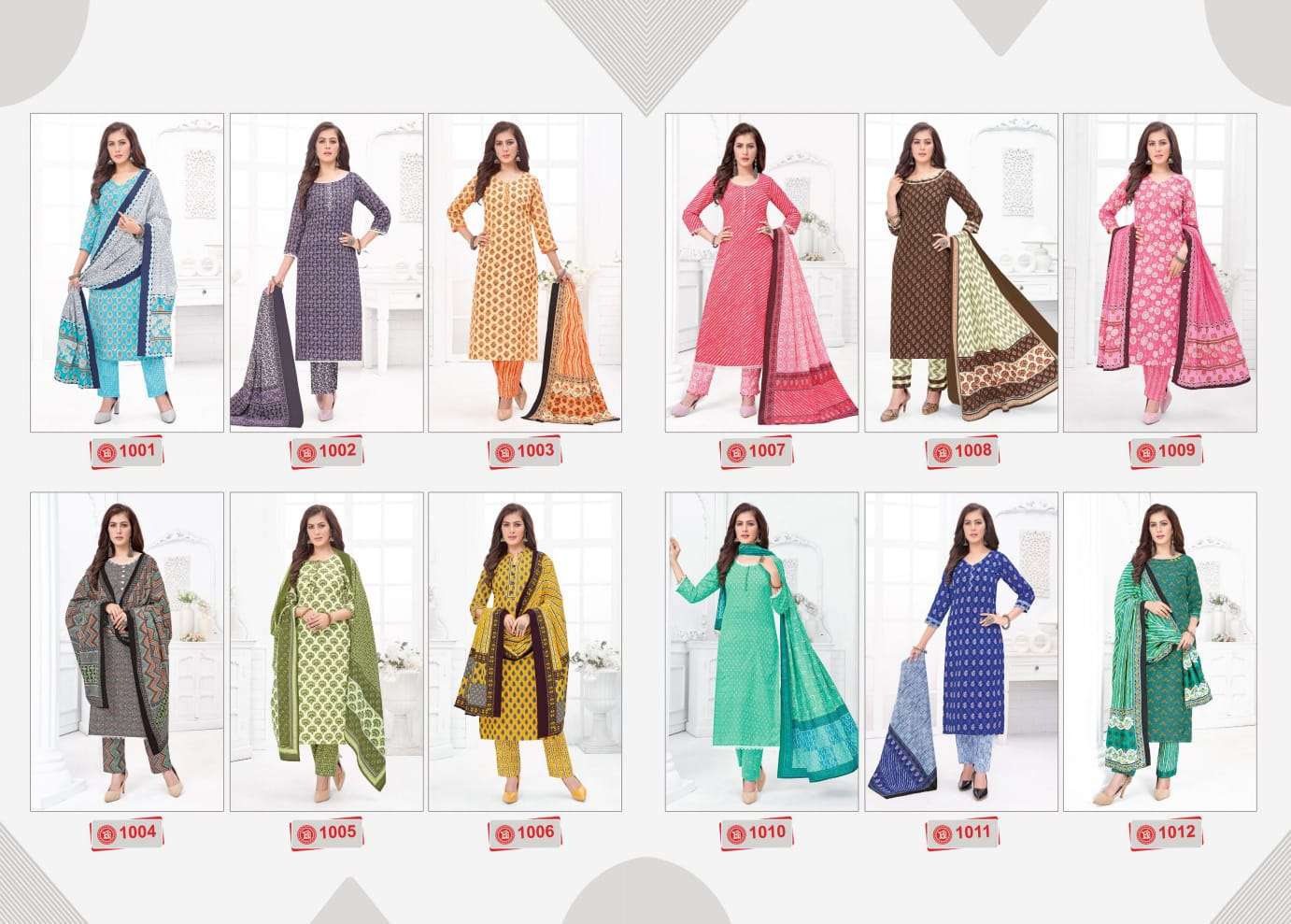 Tulip Vol-1 By Kundan 1001 To 1012 Series Beautiful Suits Colorful Stylish Fancy Casual Wear & Ethnic Wear Pure Cotton Dresses At Wholesale Price