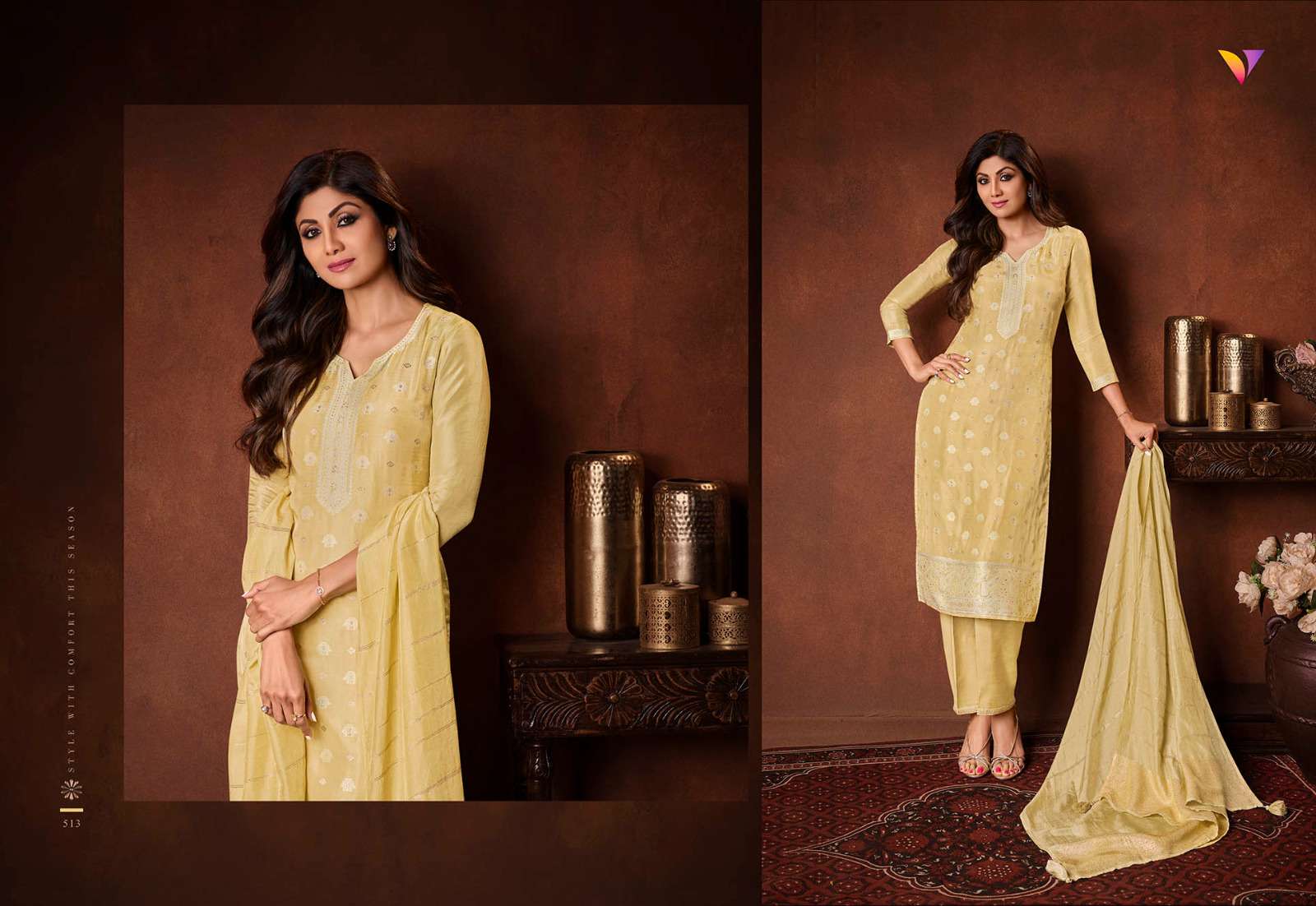 Shilpa Vol-3 By Vatsam 511 To 514 Series Beautiful Summer Collection Suits Stylish Fancy Colorful Casual Wear & Ethnic Wear Pure Viscose Dola Jacquard Dresses At Wholesale Price