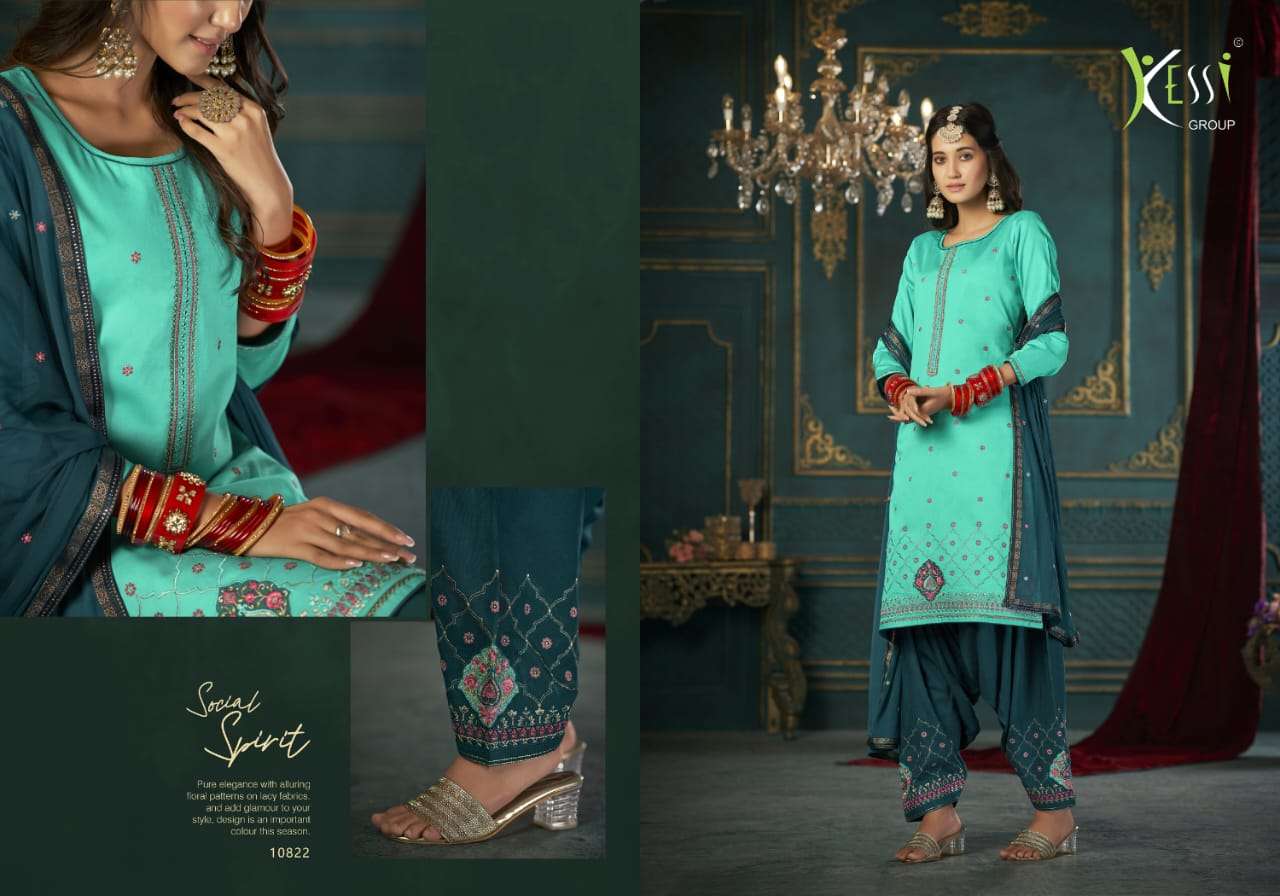 Laskara By Kessi Fabrics 18021 To 18026 Series Beautiful Stylish Festive Suits Fancy Colorful Casual Wear & Ethnic Wear & Ready To Wear Jam Silk Cotton Embroidered Dresses At Wholesale Price