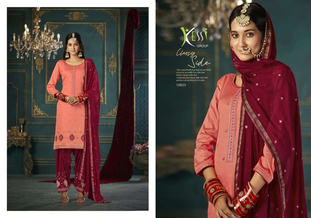 Laskara By Kessi Fabrics 18021 To 18026 Series Beautiful Stylish Festive Suits Fancy Colorful Casual Wear & Ethnic Wear & Ready To Wear Jam Silk Cotton Embroidered Dresses At Wholesale Price