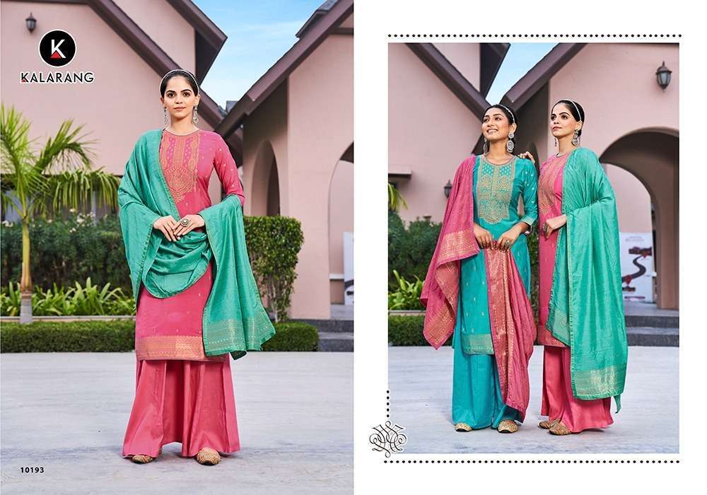 Durva By Kalarang 10191 To 10194 Series Beautiful Indian Suits Colorful Stylish Fancy Casual Wear & Ethnic Wear Pure Muslin Dola Dresses At Wholesale Price