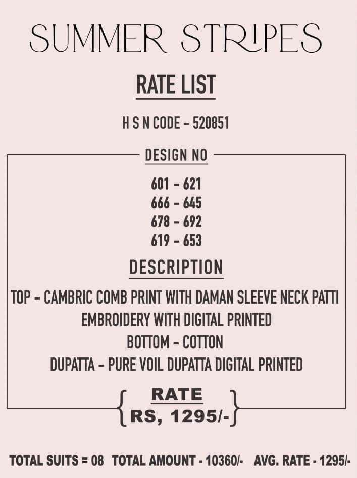 Summer Stripes By Sudriti Beautiful Stylish Festive Suits Fancy Colorful Casual Wear & Ethnic Wear & Ready To Wear Cambric Print Embroidered Dresses At Wholesale Price