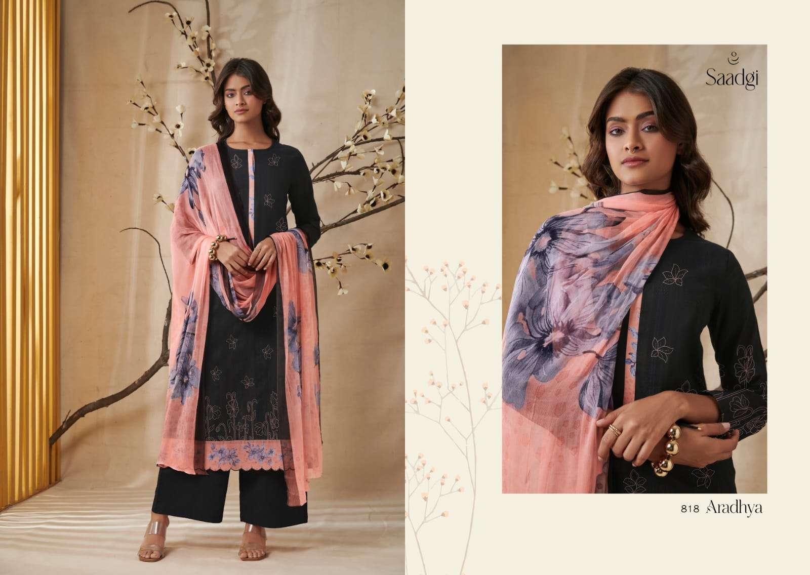 Aradhya By Saadgi Beautiful Stylish Festive Suits Fancy Colorful Casual Wear & Ethnic Wear & Ready To Wear Pure Cotton Print Dresses At Wholesale Price