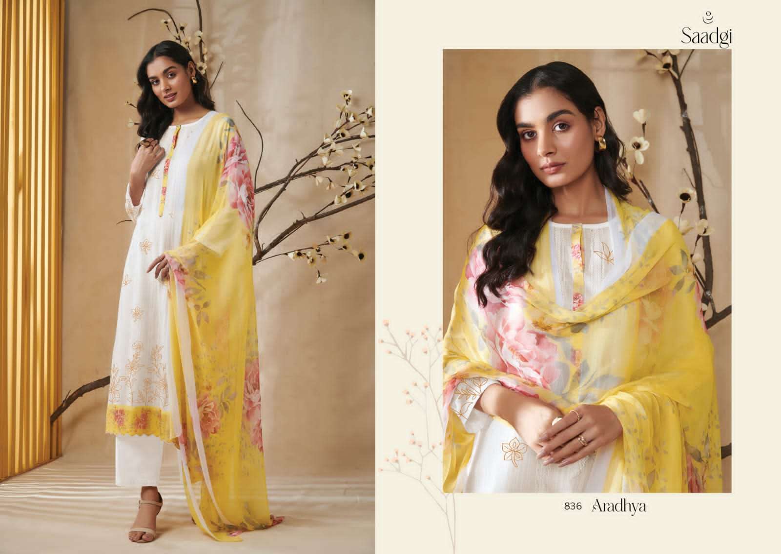 Aradhya By Saadgi Beautiful Stylish Festive Suits Fancy Colorful Casual Wear & Ethnic Wear & Ready To Wear Pure Cotton Print Dresses At Wholesale Price